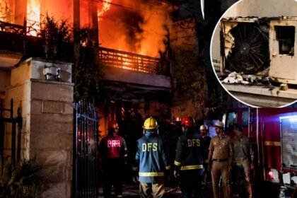 delhi hauz khas ac blast fire